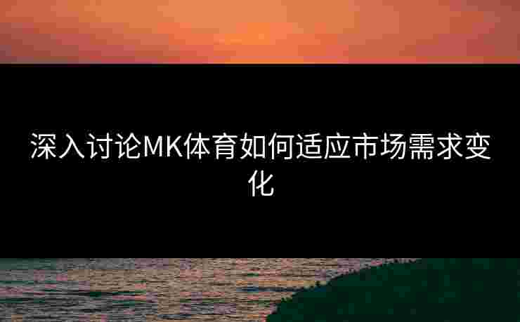 深入讨论MK体育如何适应市场需求变化