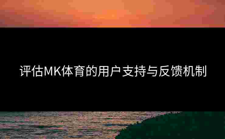 评估MK体育的用户支持与反馈机制