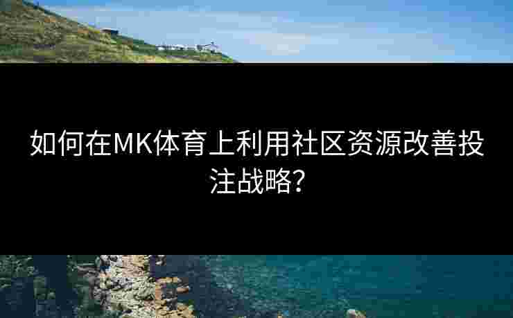 如何在MK体育上利用社区资源改善投注战略？